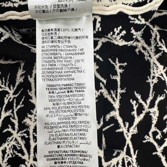 Alexander McQueen Ivory Fit-and-Flare Dress with Black Branch Embroidery - Picture 8 of 8